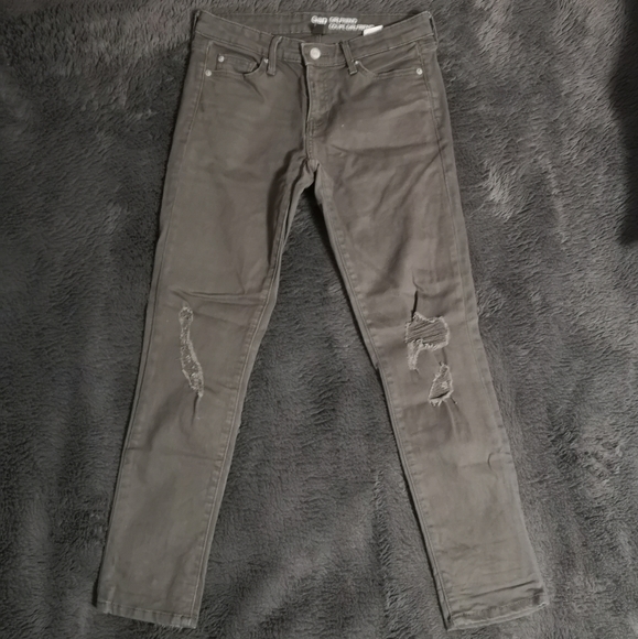 GAP 1969 Distressed Army Green Denim Jeans - Picture 1 of 4